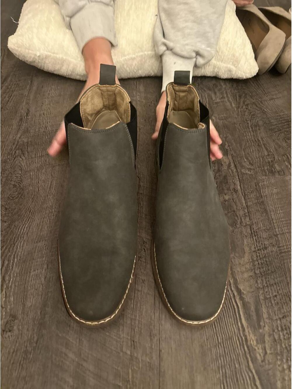 DEER STAGS Men's Grey and Black Boot